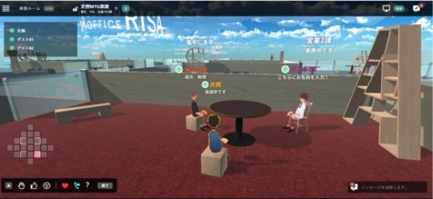 3Dバーチャルオフィス「RISA」